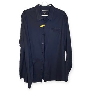 RVCA men’s subtle lined black button down casual shirt layering nice